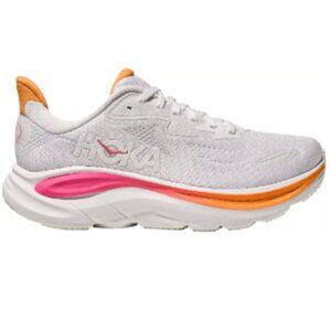 HOKA Women's Clifton 10 Running Shoes/Color: White/Rose